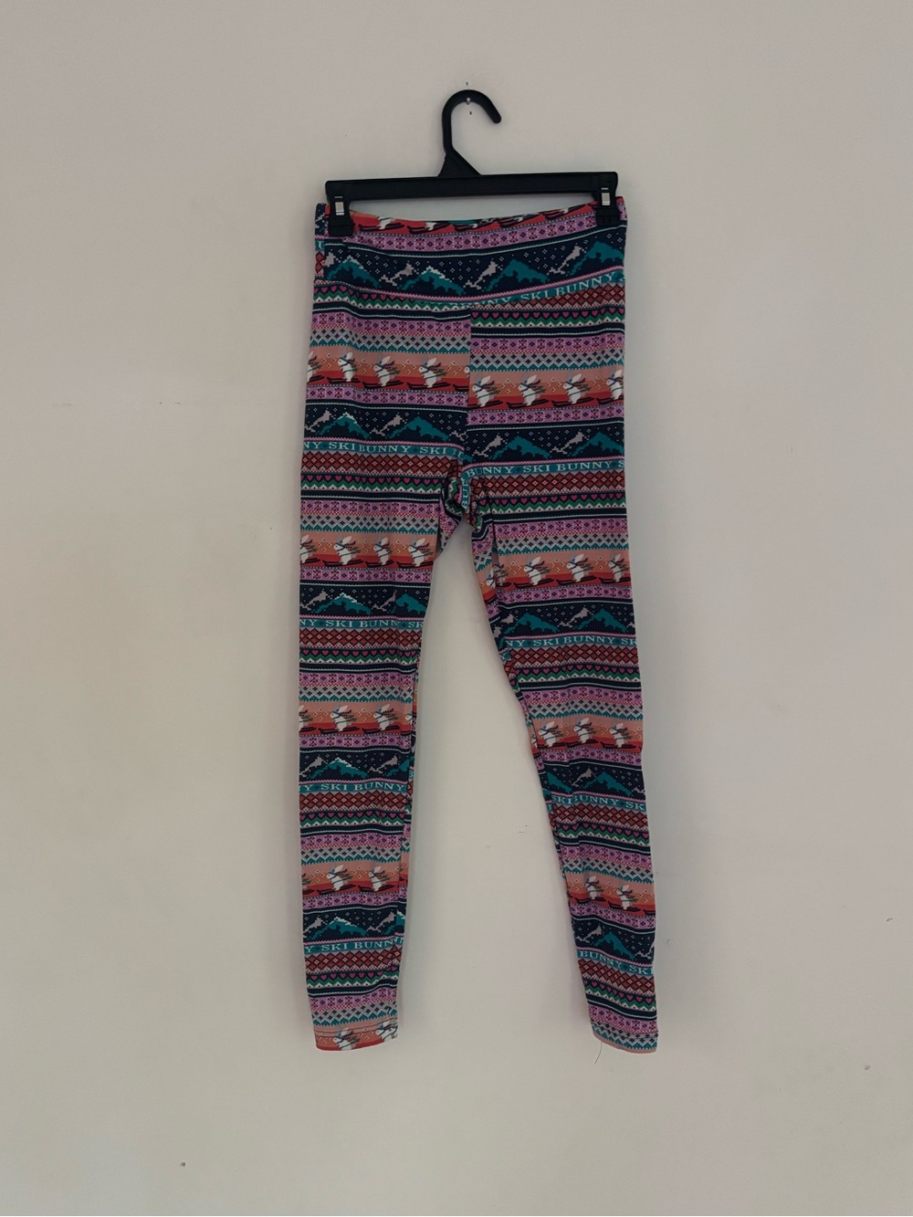 No Boundaries Ski Bunny Fair Isle Leggings Size M 7-9